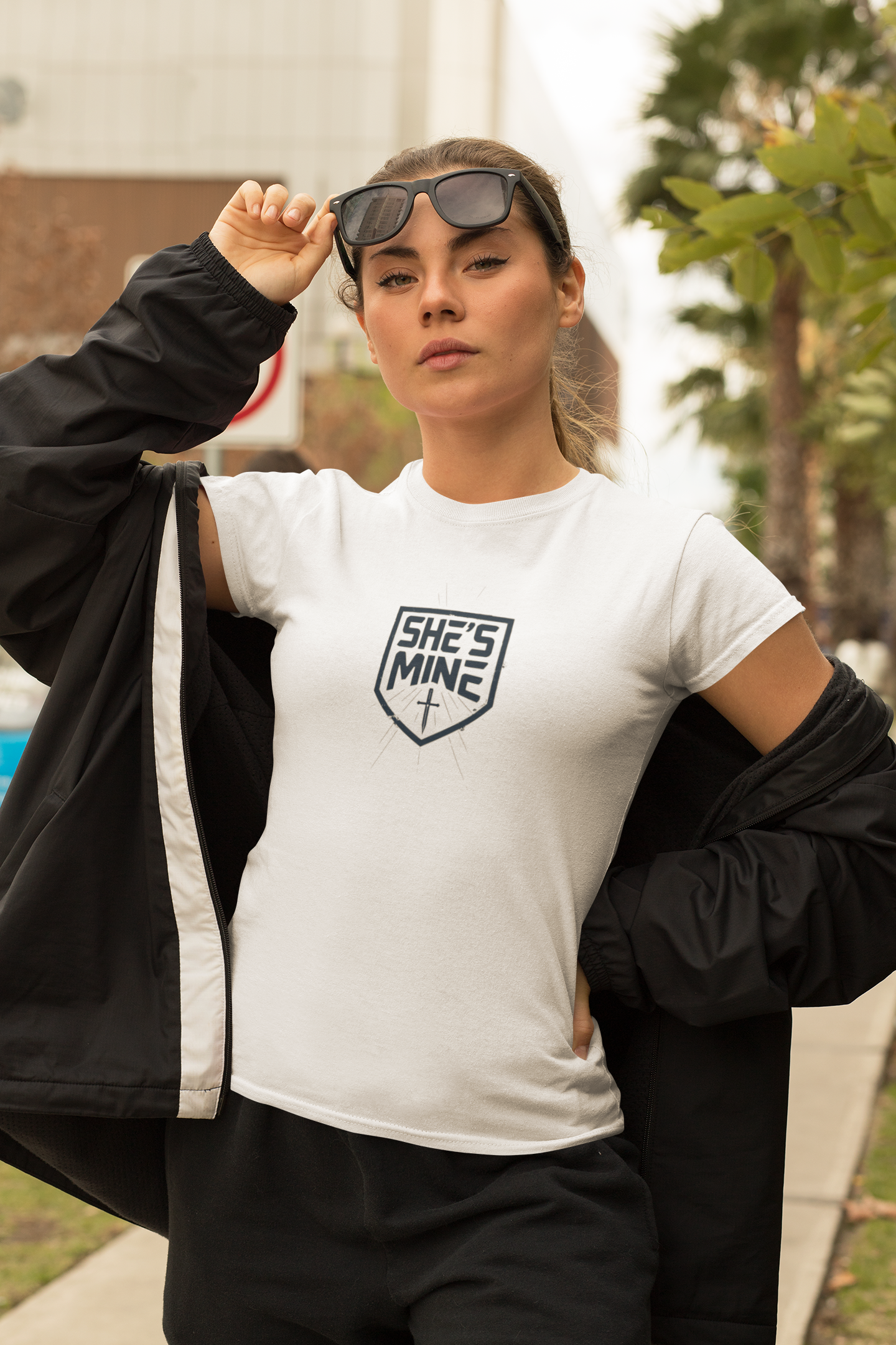 She's Mine Women's Softstyle Tee, Cute Couple Shirt, Valentine's Day Gift, Anniversary Tee, Relationship T-Shirt, Love Apparel