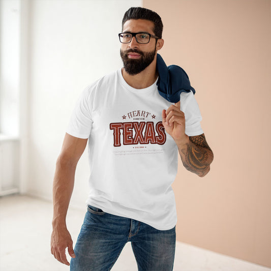 Texas Heart Staple Tee, Texas T-Shirt, Vintage Style Tee, Gift for Texans, Casual Wear, State Pride Apparel