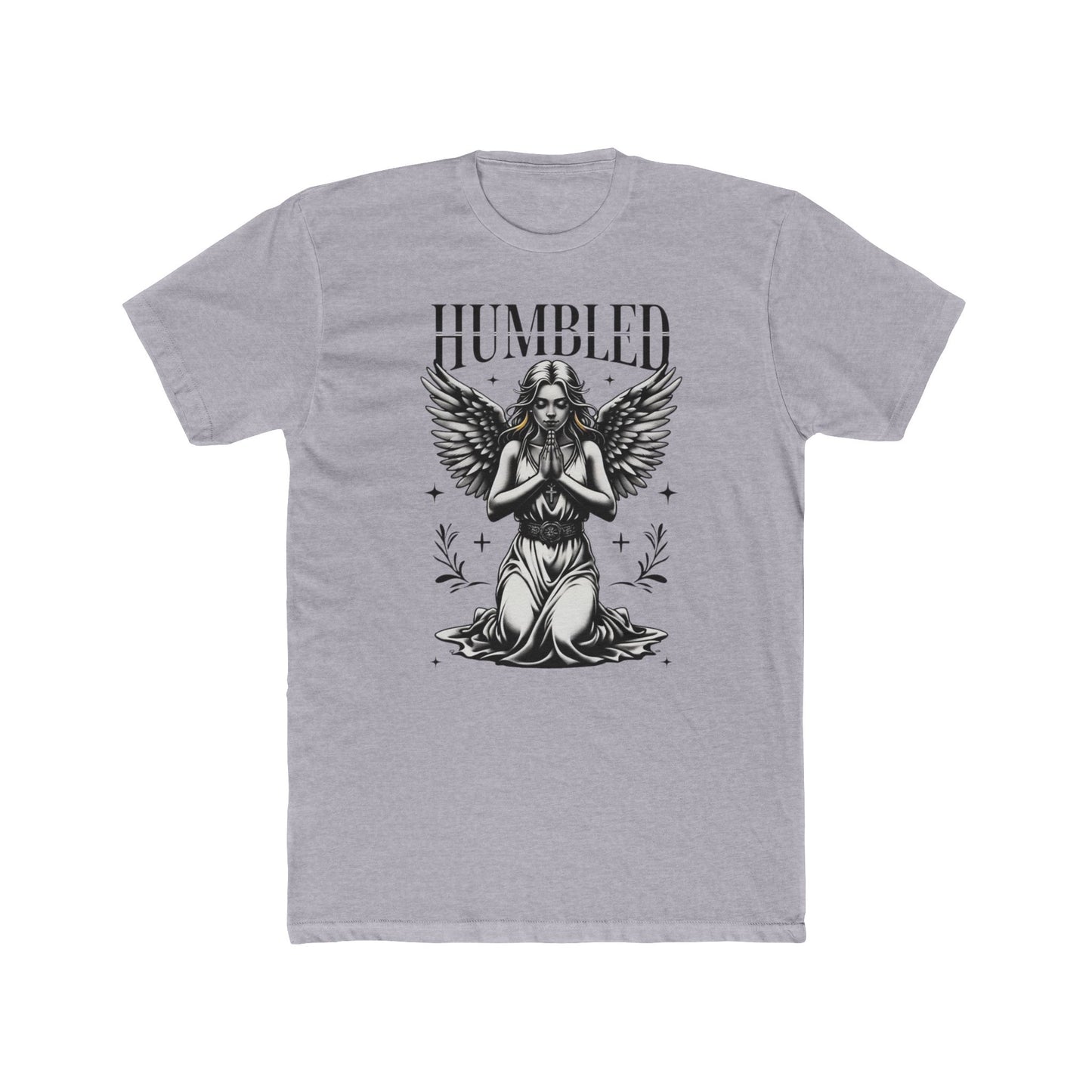 Humbled Angel Graphic Tee - Unisex Cotton Crew Tee, Casual Wear, Boho Style, Gift for Her, Spiritual Apparel
