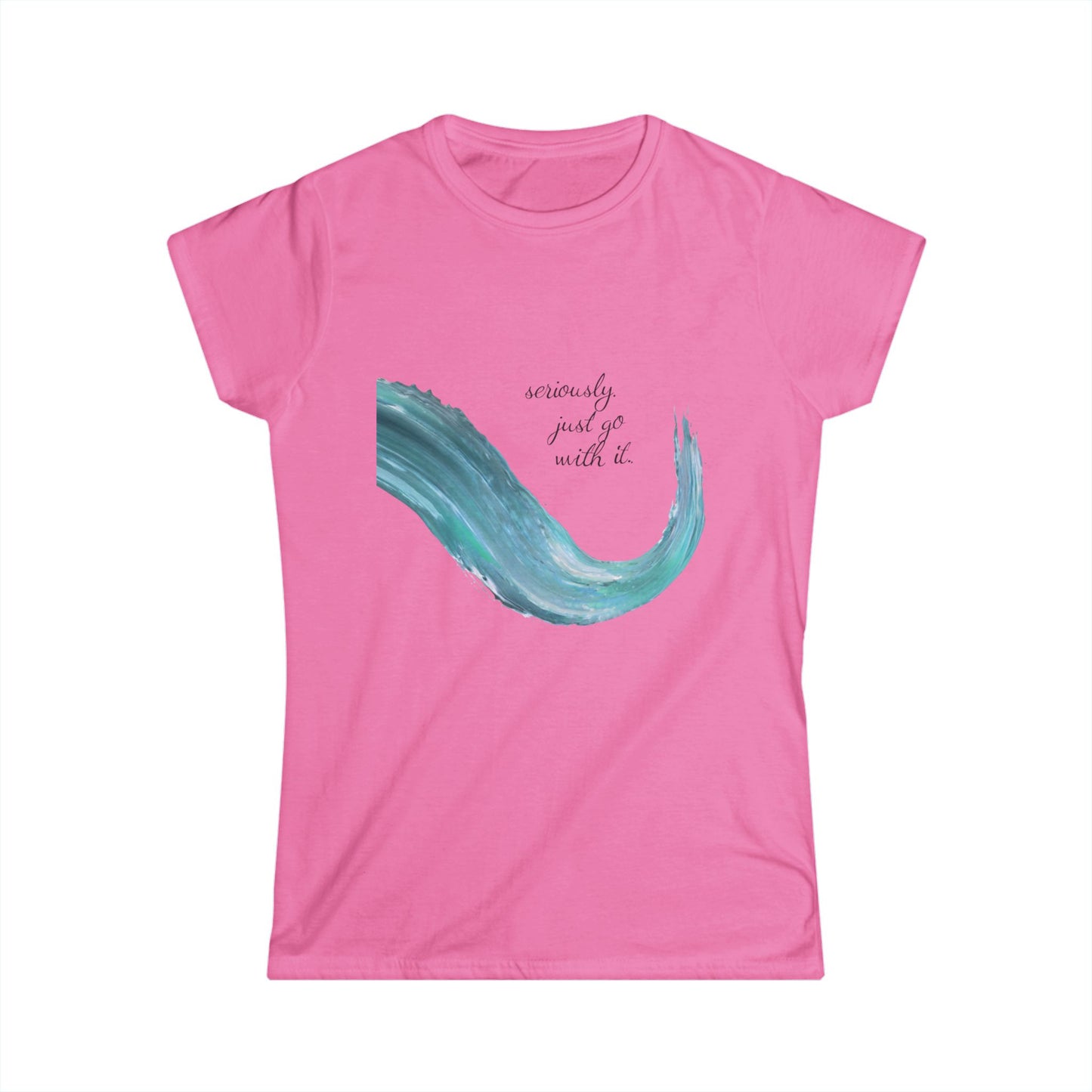 Women's Softstyle Tee with Inspirational Wave Design, Motivational Shirt, Casual Wear, Gift for Her, Summer Outfit, Relaxed Style
