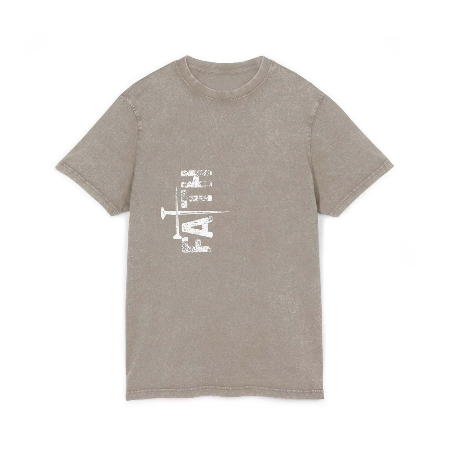 Acid Washed Faith Tee, Inspirational T-Shirt, Faith-Based Apparel, Casual Wear, Gift for Friends, Faith Theme