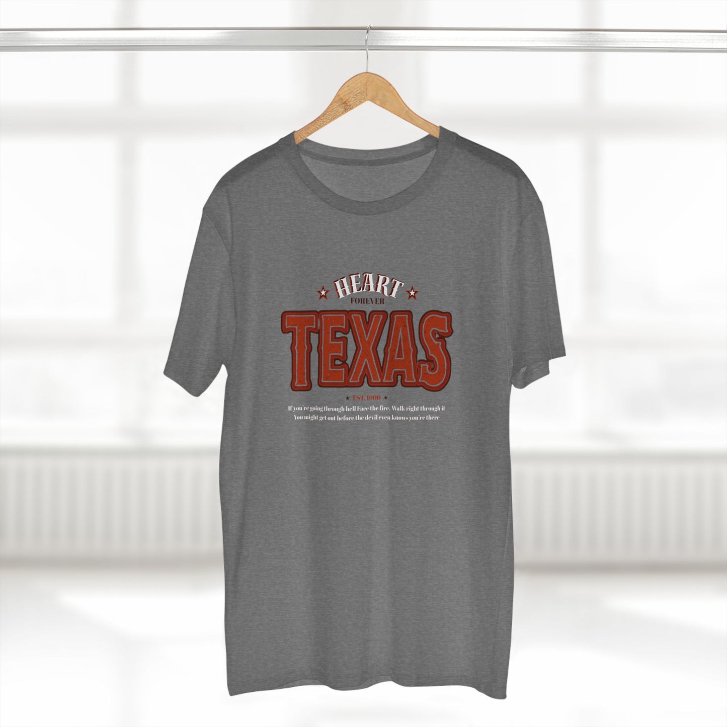 Texas Heart Staple Tee, Texas T-Shirt, Vintage Style Tee, Gift for Texans, Casual Wear, State Pride Apparel