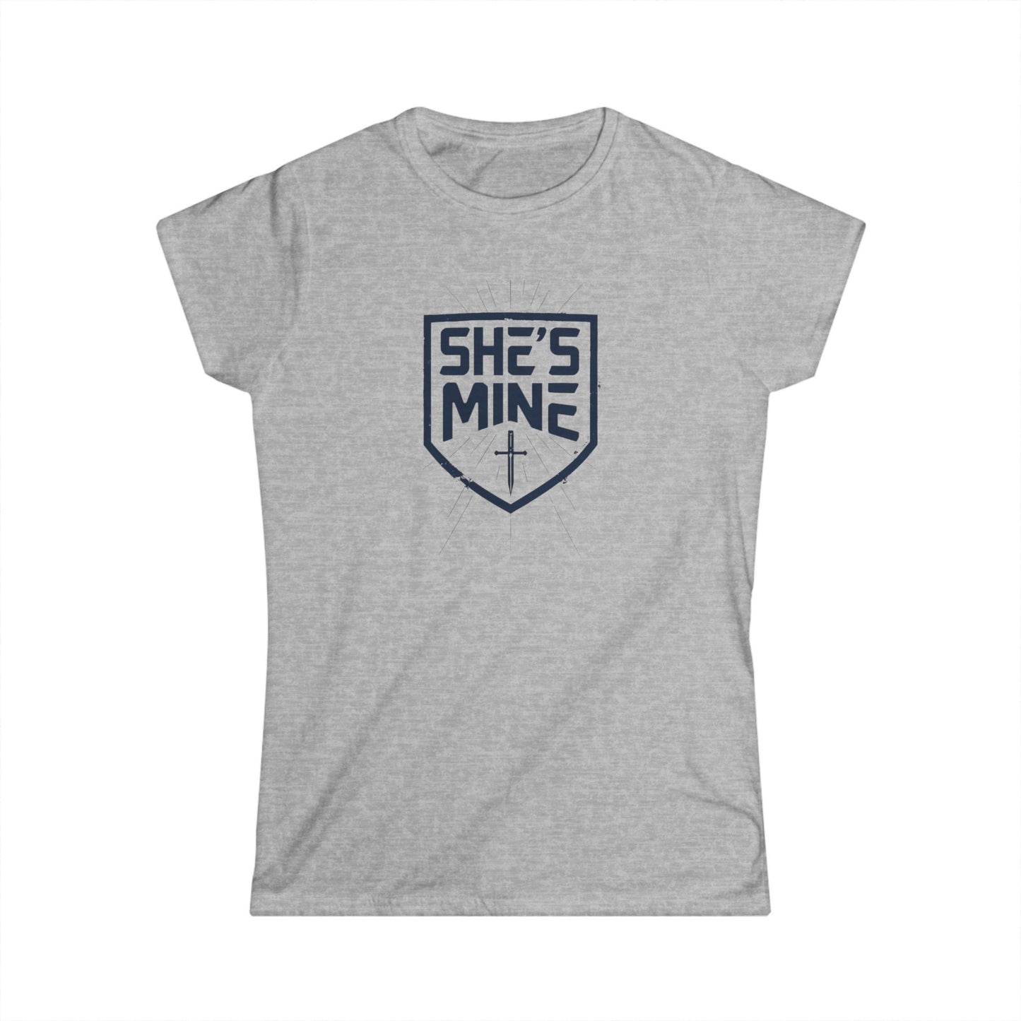 She's Mine Women's Softstyle Tee, Cute Couple Shirt, Valentine's Day Gift, Anniversary Tee, Relationship T-Shirt, Love Apparel