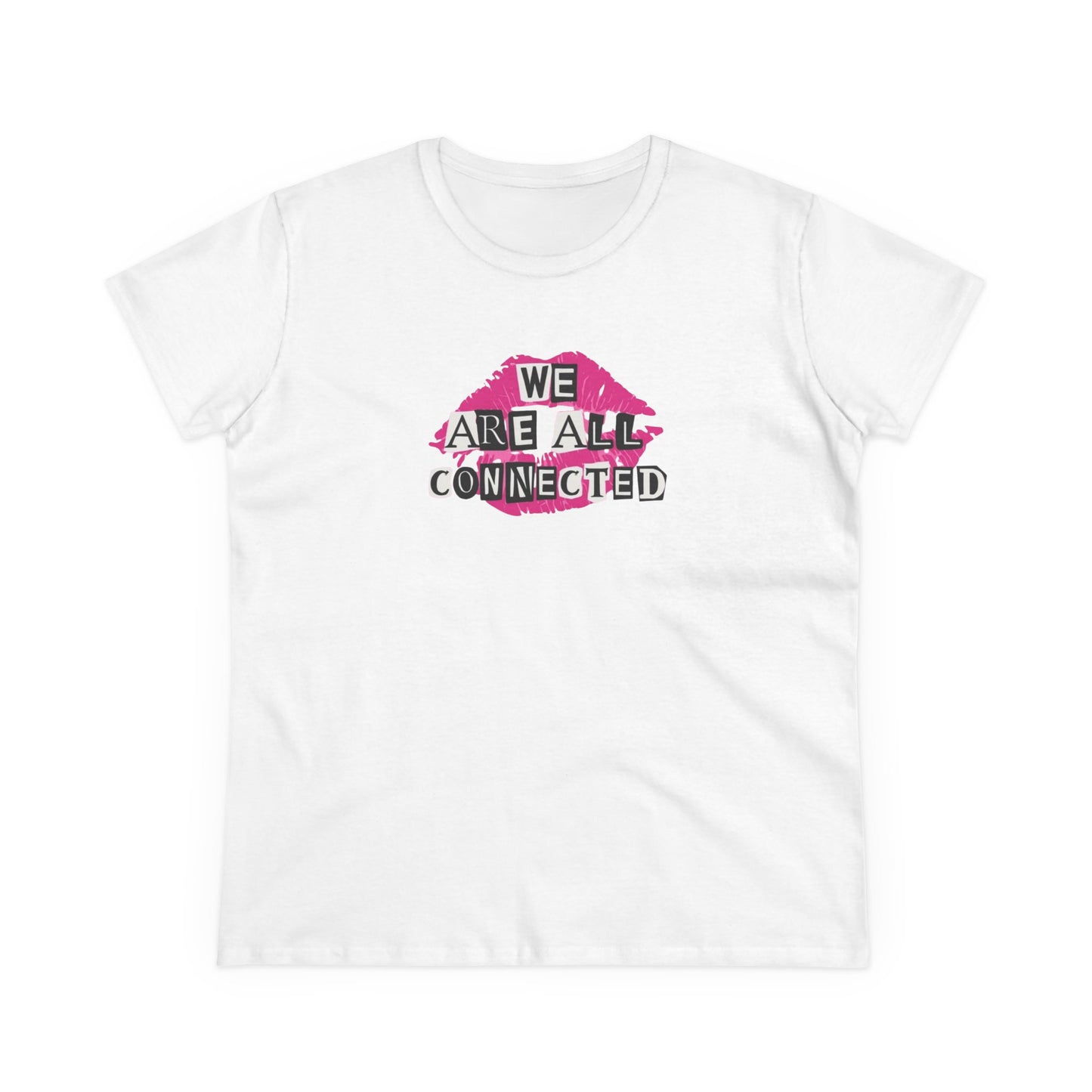 Women's Kindness Graphic Tee, Connection and Kindness Shirt for Everyday Wear, Gift for Friends, Inspirational Apparel