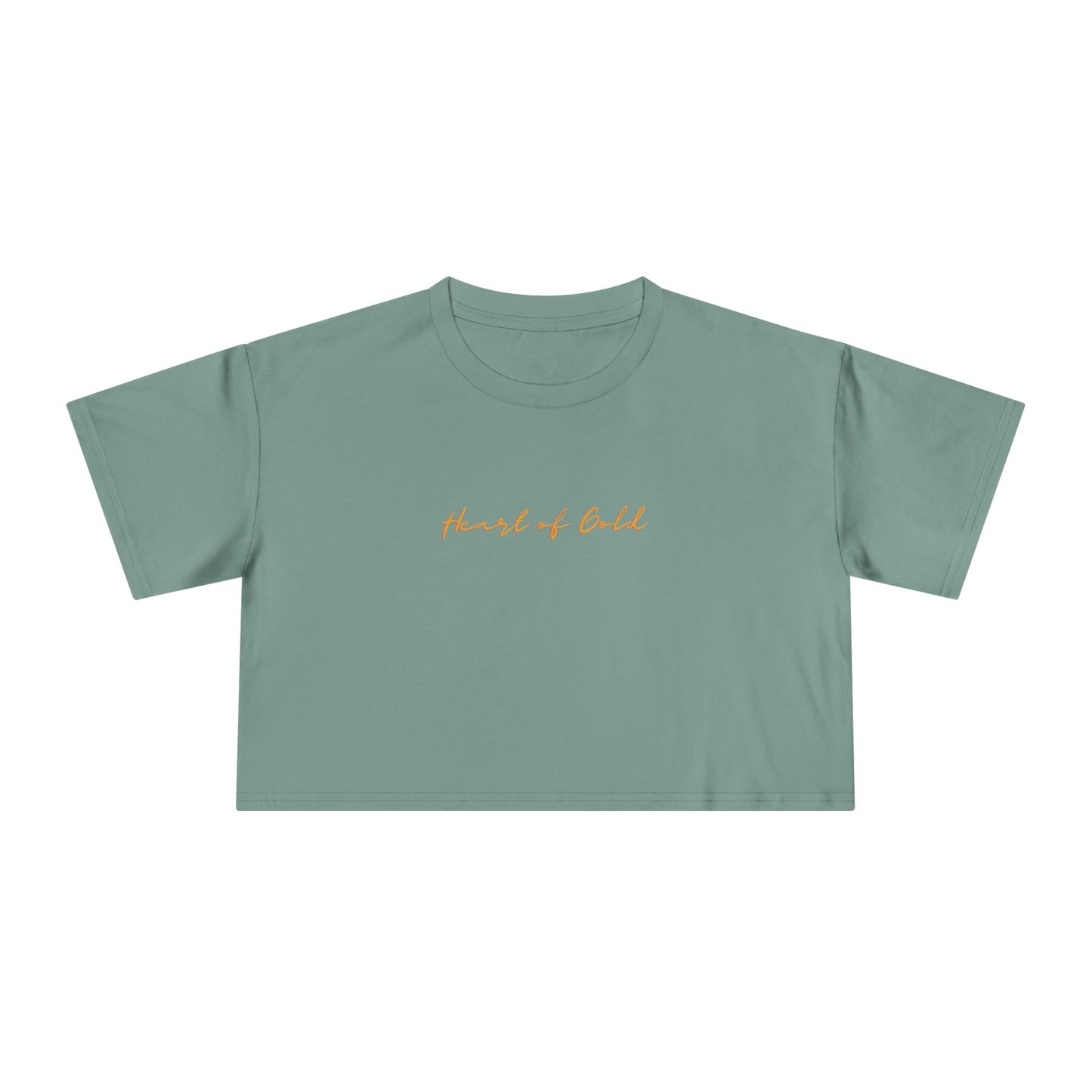 Heart of Gold Crop Tee, Casual Summer Style, Gift for Her, Trendy Fashion, Graphic Tee, Statement Shirt