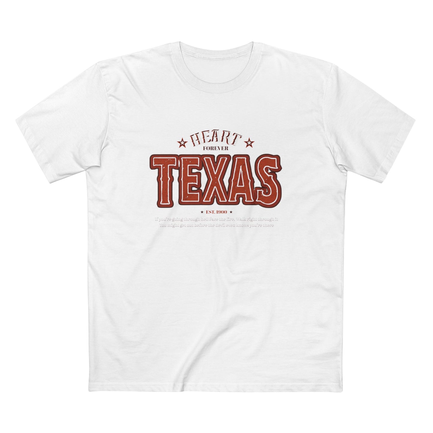Texas Heart Staple Tee, Texas T-Shirt, Vintage Style Tee, Gift for Texans, Casual Wear, State Pride Apparel
