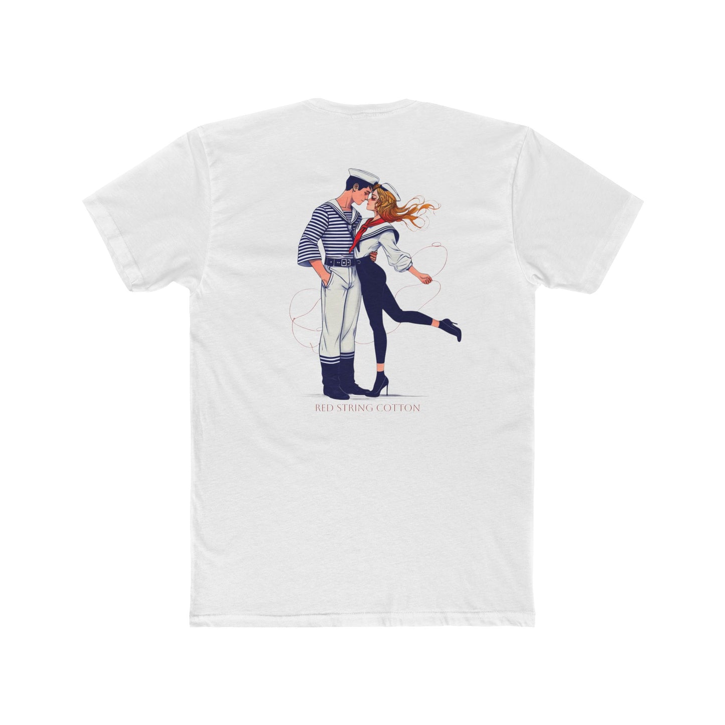 Romantic Sailor Crew Tee - Unisex Cotton Shirt for Lovebirds, Date Night, Anniversary, Casual Wear, Gift for Him/Her