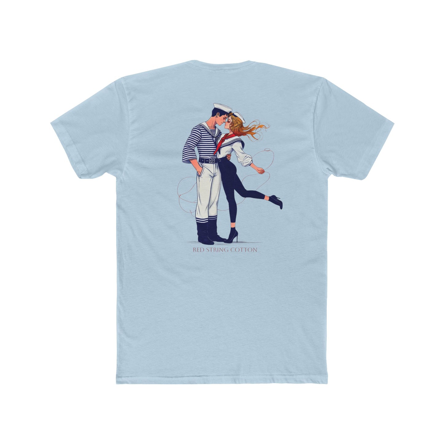 Romantic Sailor Crew Tee - Unisex Cotton Shirt for Lovebirds, Date Night, Anniversary, Casual Wear, Gift for Him/Her