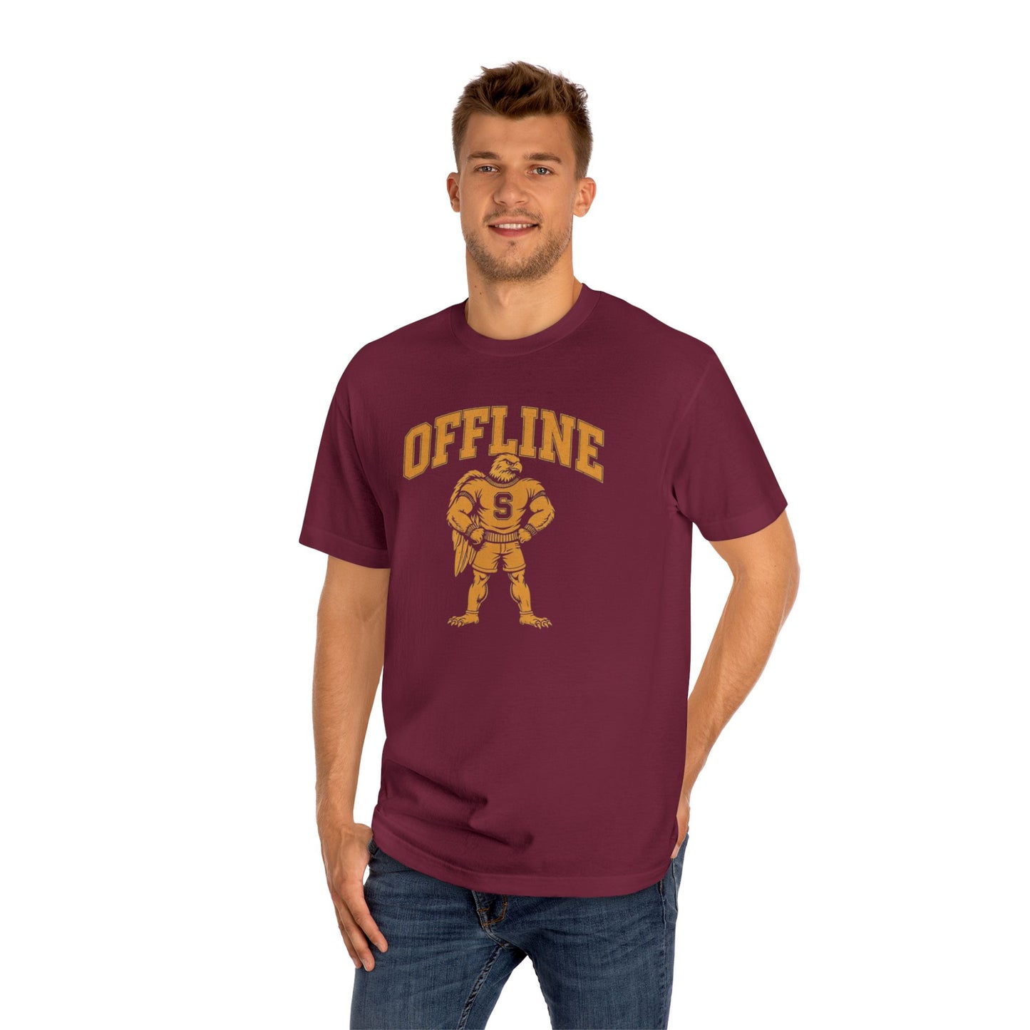 Unisex Classic Tee with 'Offline' Graphic | Comfortable Casual Shirt for Relaxed Days, Perfect for Gifting, Weekends, and Leisure