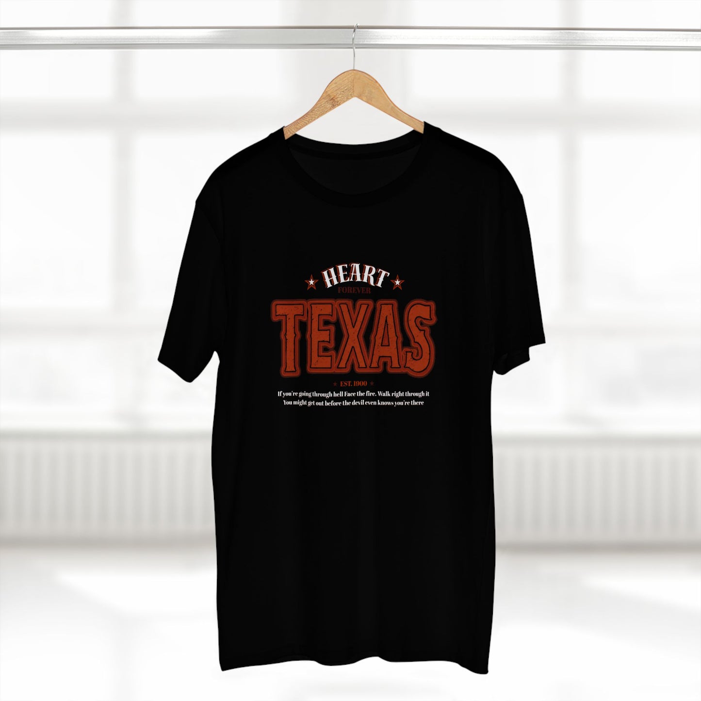 Texas Heart Staple Tee, Texas T-Shirt, Vintage Style Tee, Gift for Texans, Casual Wear, State Pride Apparel