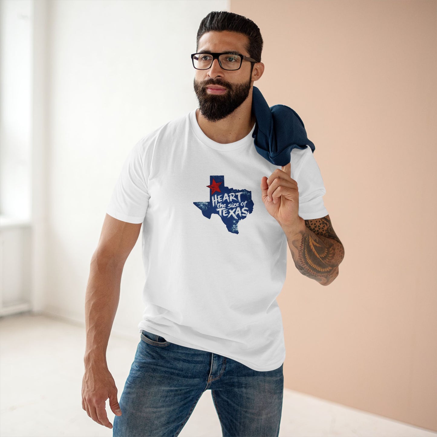 Heart of Texas Adult Tee, Texas Pride Shirt, Casual Wear, Gift for Texan, State Heritage Tee, Americana Style