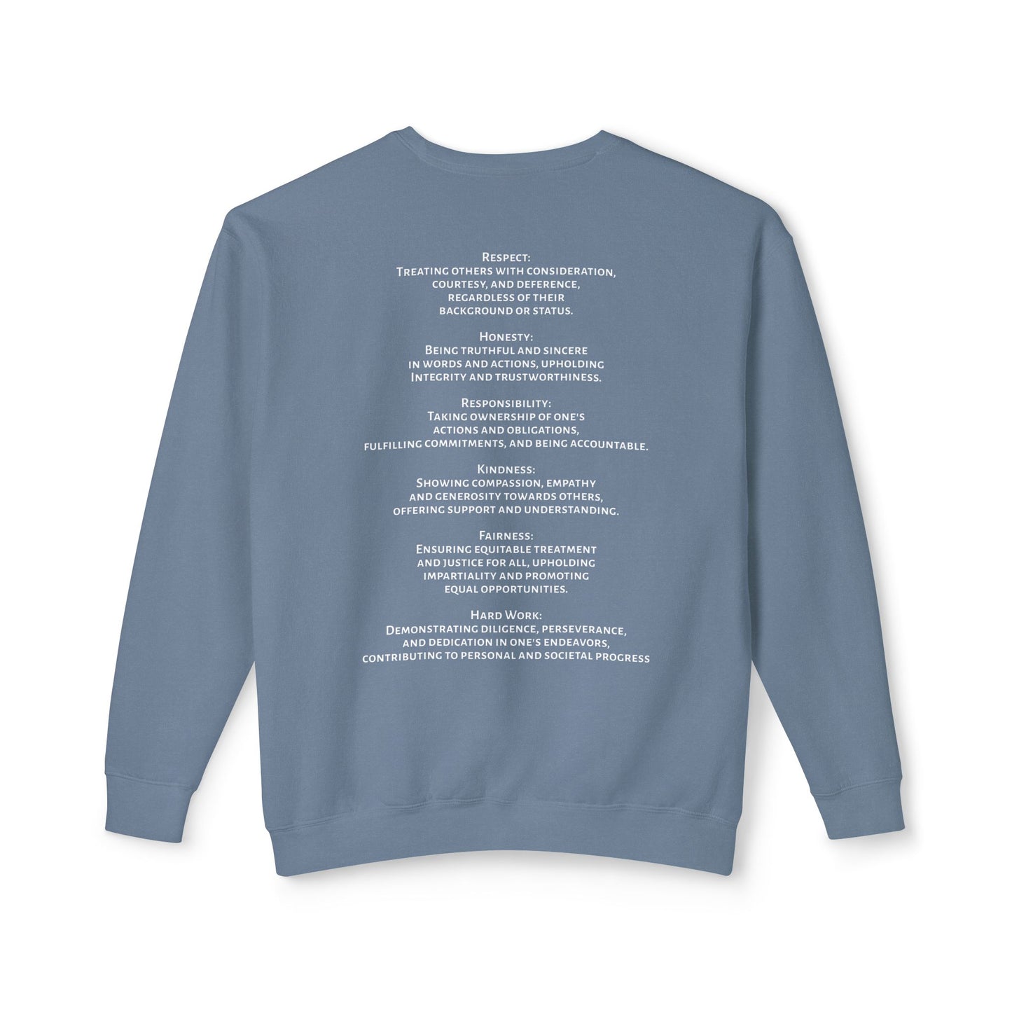 Unisex Crewneck Sweatshirt: Traditional Morals, Casual Wear, Gift for Him/Her, Cozy Layering, Everyday Style