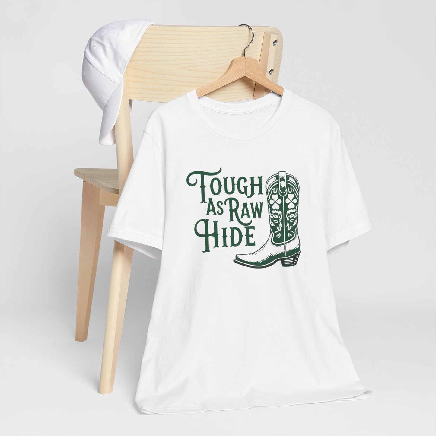 Rustic Cowboy Tee: Tough as Raw Hide, Unisex Shirt, Country Style Top, Perfect for Outdoor Adventures, Gift for Western Lovers