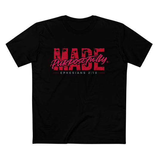 Purposeful Made Tee - Inspirational Black T-Shirt, Faith-Based Fashion, Meaningful Gift, Casual Wear, Everyday Essentials