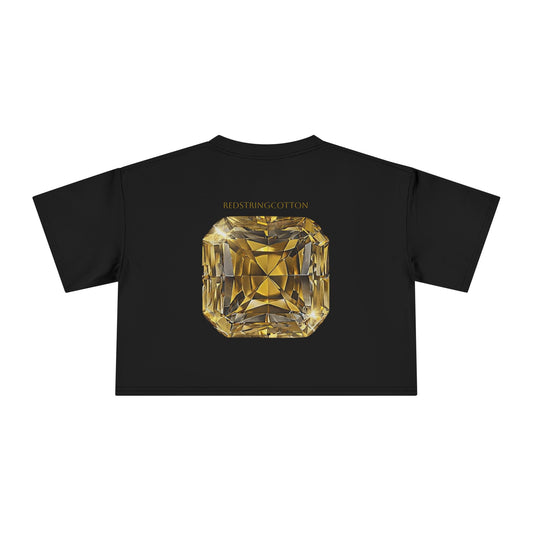 Heart of Gold Crop Tee, Casual Summer Style, Gift for Her, Trendy Fashion, Graphic Tee, Statement Shirt