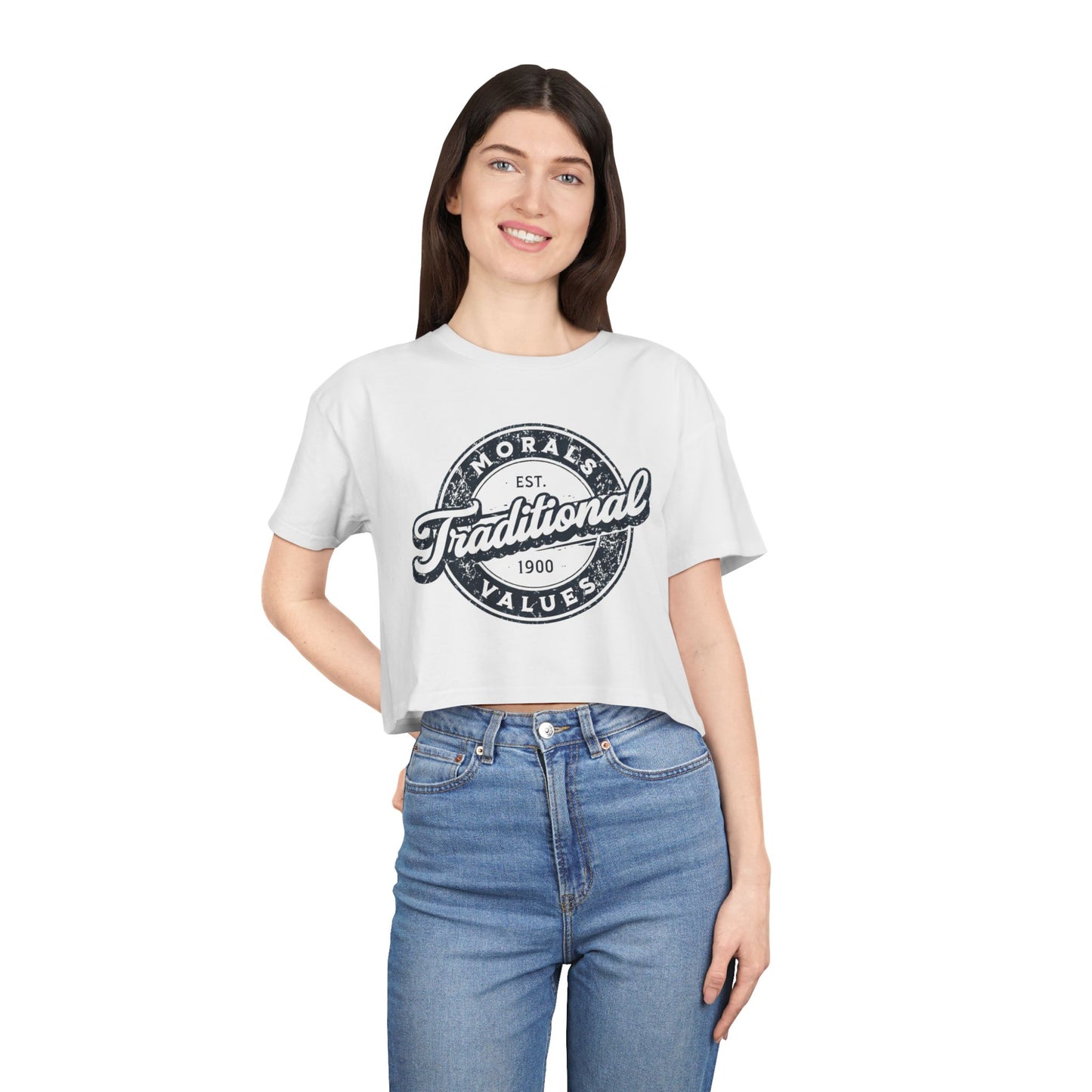 Vintage Women's Crop Tee - Perfect for Casual Chic, Fall Gatherings, Heritage Celebrations, Stylish Self-Expression and Everyday Wear