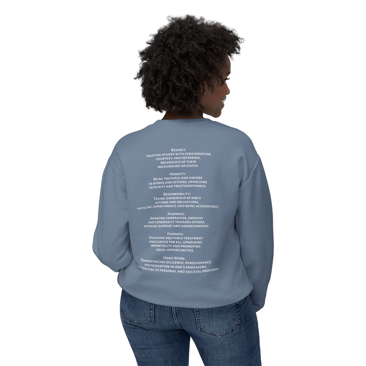 Unisex Crewneck Sweatshirt: Traditional Morals, Casual Wear, Gift for Him/Her, Cozy Layering, Everyday Style