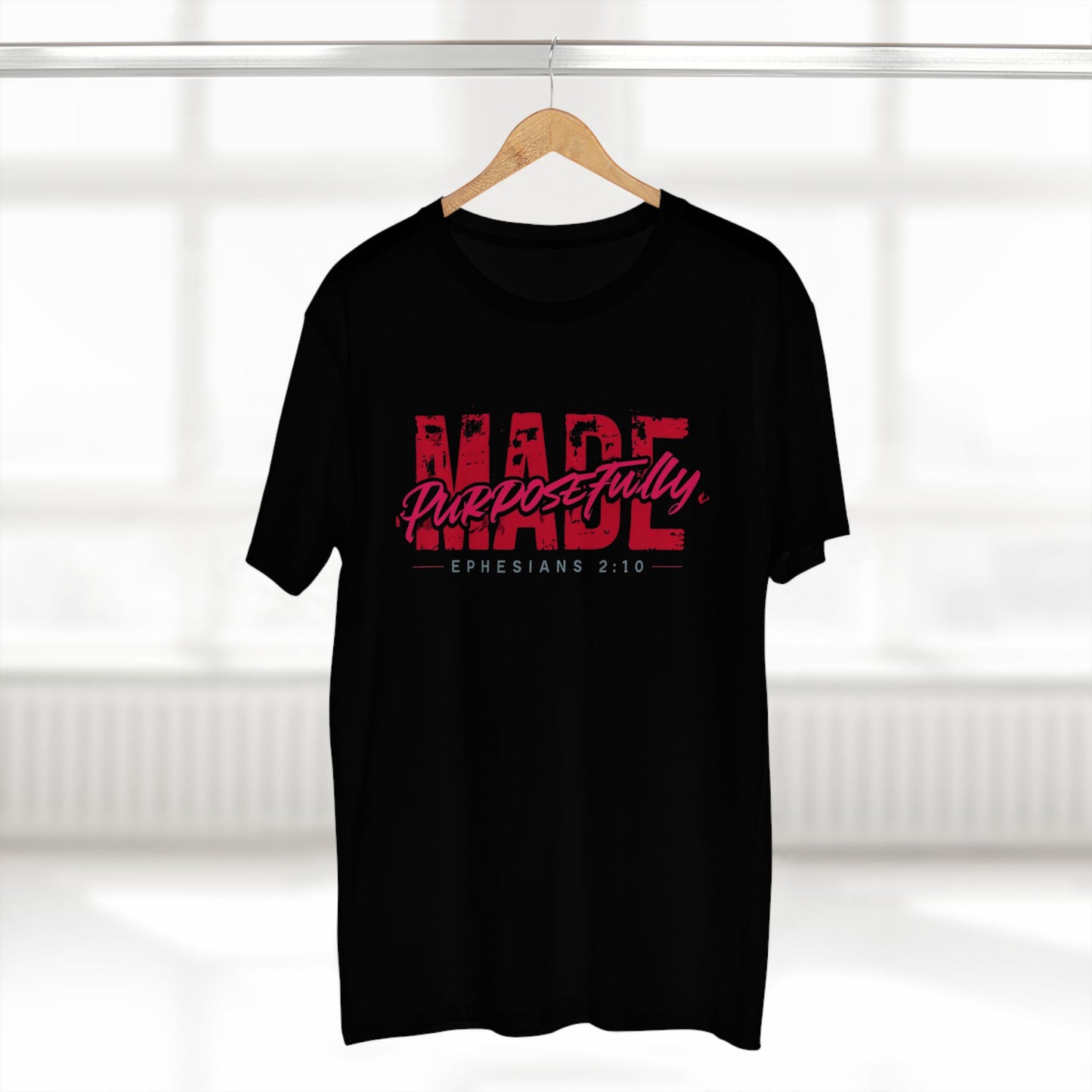 Purposeful Made Tee - Inspirational Black T-Shirt, Faith-Based Fashion, Meaningful Gift, Casual Wear, Everyday Essentials
