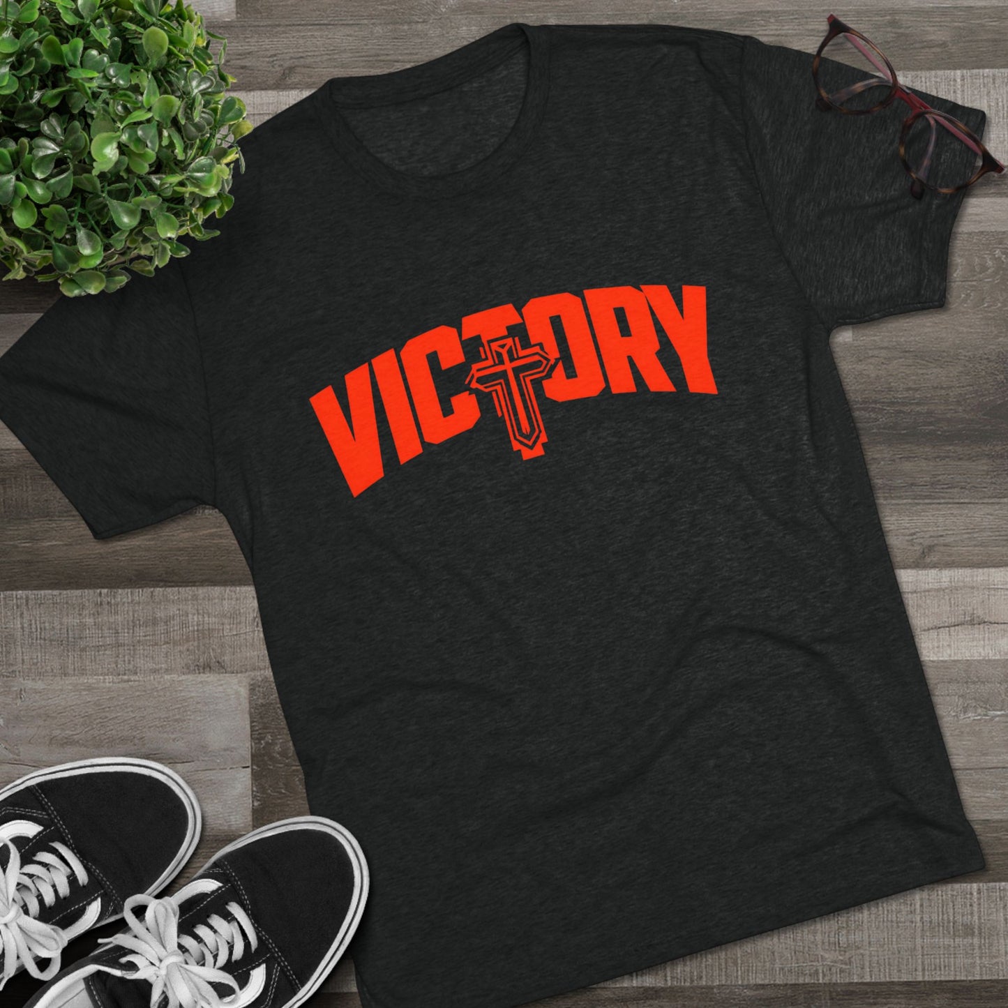 Tri-Blend Victory Crew Tee - Unisex, Faith-Inspired Apparel, Casual Wear, Gift for Sports & Celebrations, Everyday Comfort