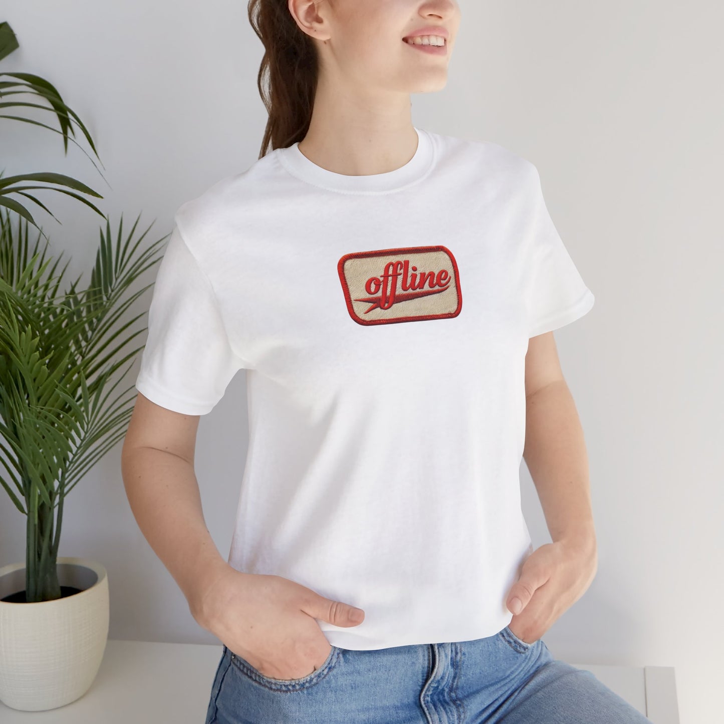 Casual Graphic Tee - 'Offline' Unisex Jersey T-Shirt, Relaxed Style, Perfect Gift, Everyday Wear, Trendy Fashion Statement