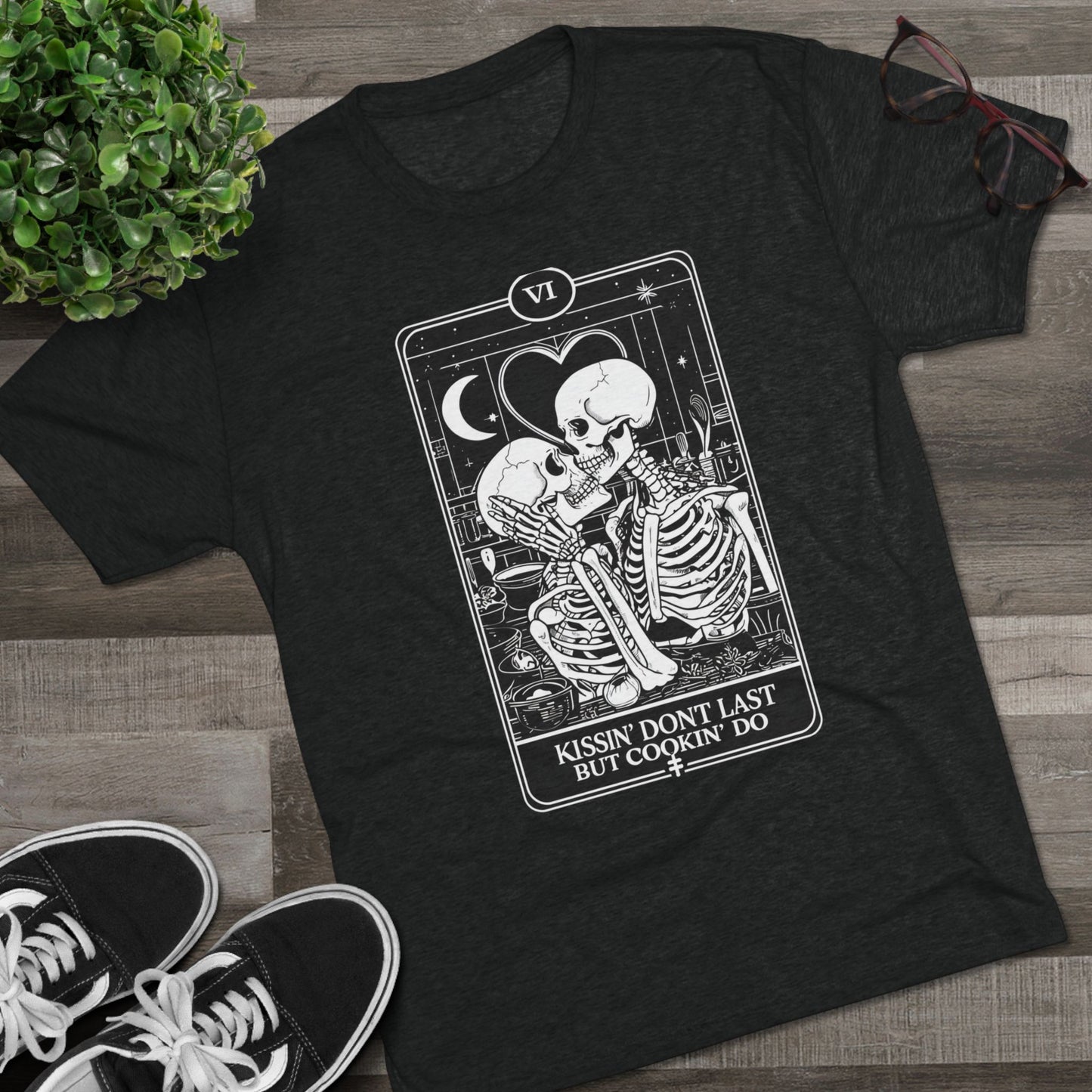 Funny Chef's Unisex Tee - Love of Cooking Over Feelings