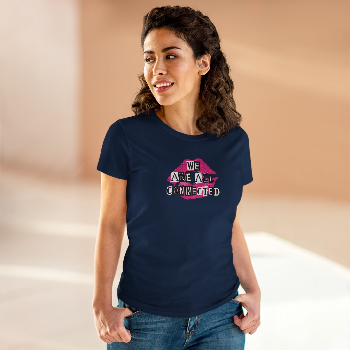 Women's Kindness Graphic Tee | Connection and Kindness Shirt for Everyday Wear, Gift for Friends, Inspirational Apparel