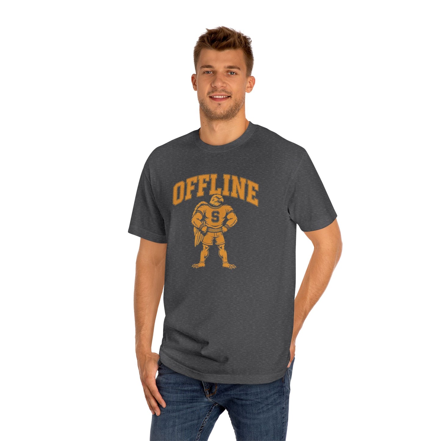 Unisex Classic Tee with 'Offline' Graphic | Comfortable Casual Shirt for Relaxed Days, Perfect for Gifting, Weekends, and Leisure