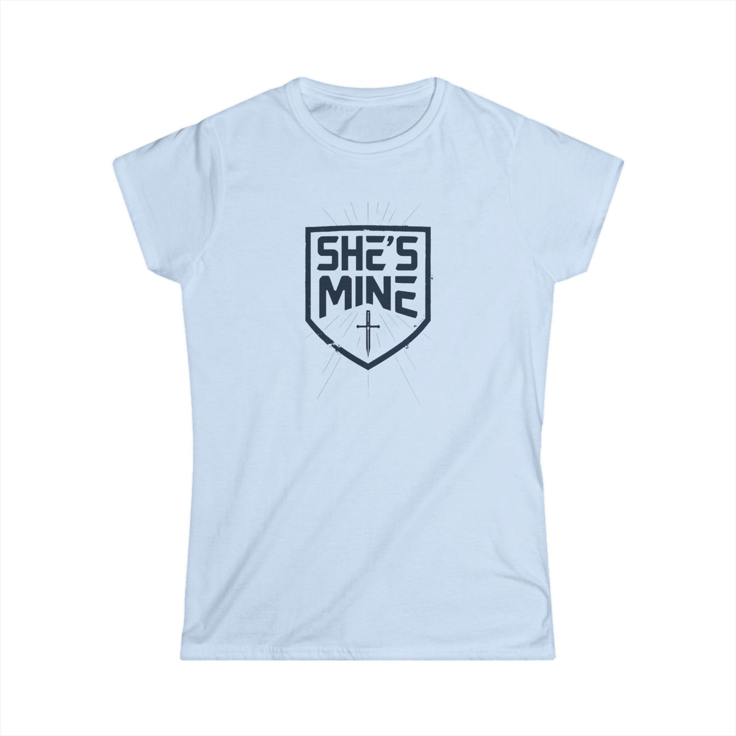 She's Mine Women's Softstyle Tee, Cute Couple Shirt, Valentine's Day Gift, Anniversary Tee, Relationship T-Shirt, Love Apparel