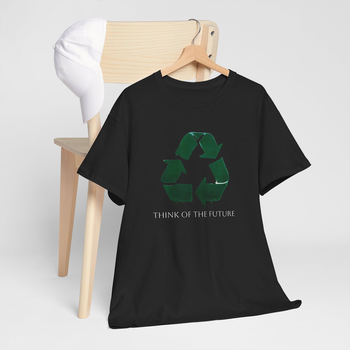 Eco-Conscious Unisex Tee - Think of the Future, Sustainable Fashion, Recycled Materials, Environmental Awareness, Casual Wear