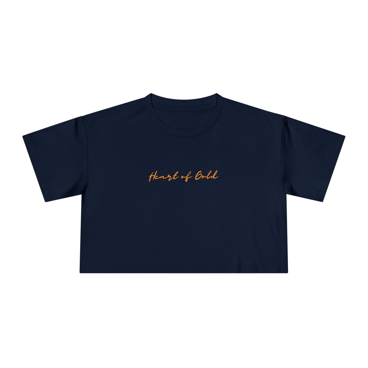 Heart of Gold Crop Tee, Casual Summer Style, Gift for Her, Trendy Fashion, Graphic Tee, Statement Shirt