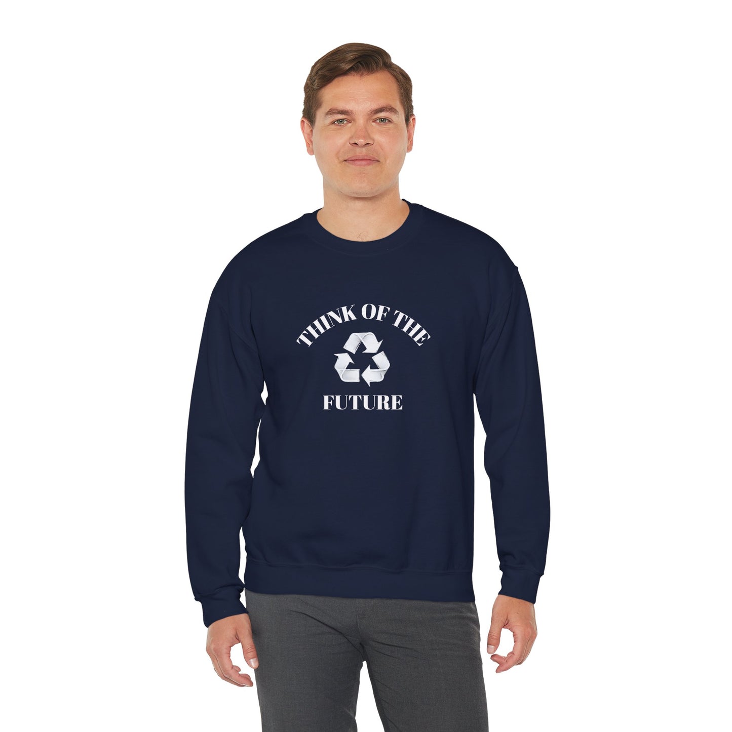 Eco-Friendly Future Crewneck Sweatshirt, Sustainable Casual Wear, Unisex Eco Sweatshirt, Perfect for Earth Day, Gift for Nature Lovers