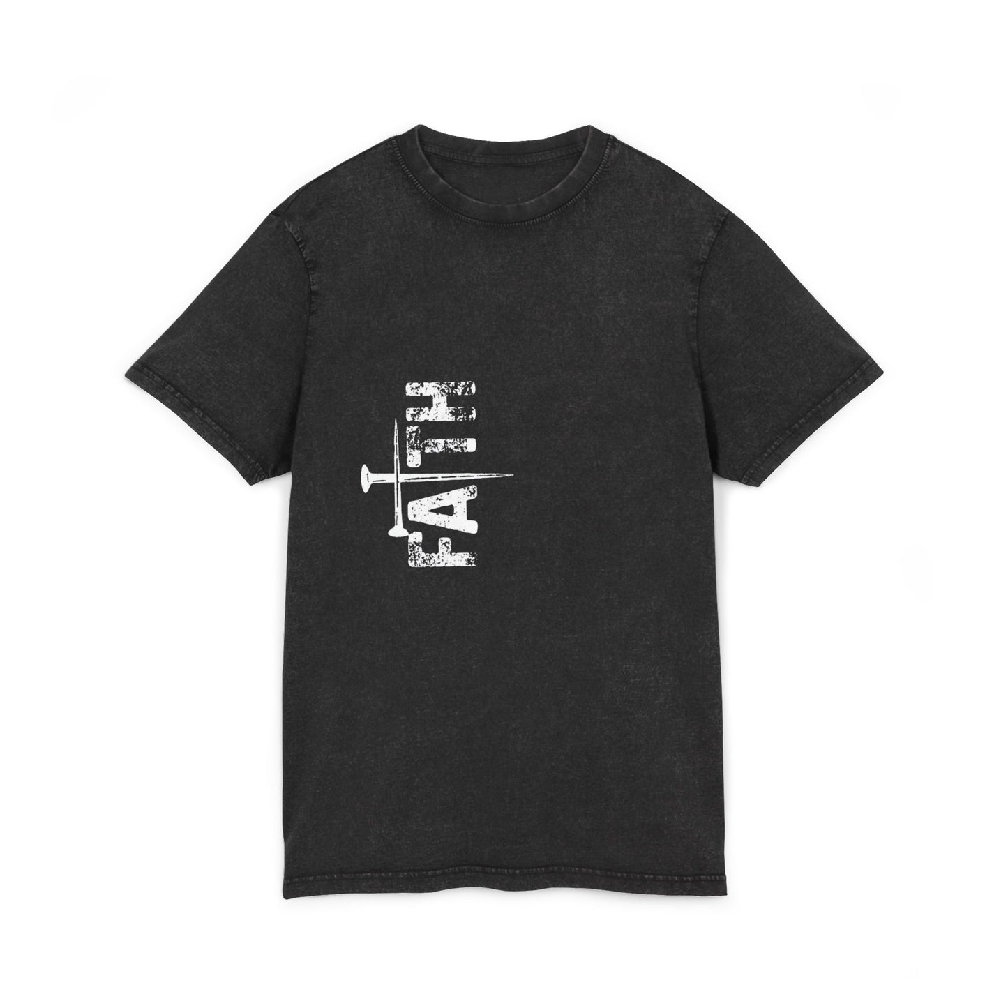 Acid Washed Faith Tee, Inspirational T-Shirt, Faith-Based Apparel, Casual Wear, Gift for Friends, Faith Theme