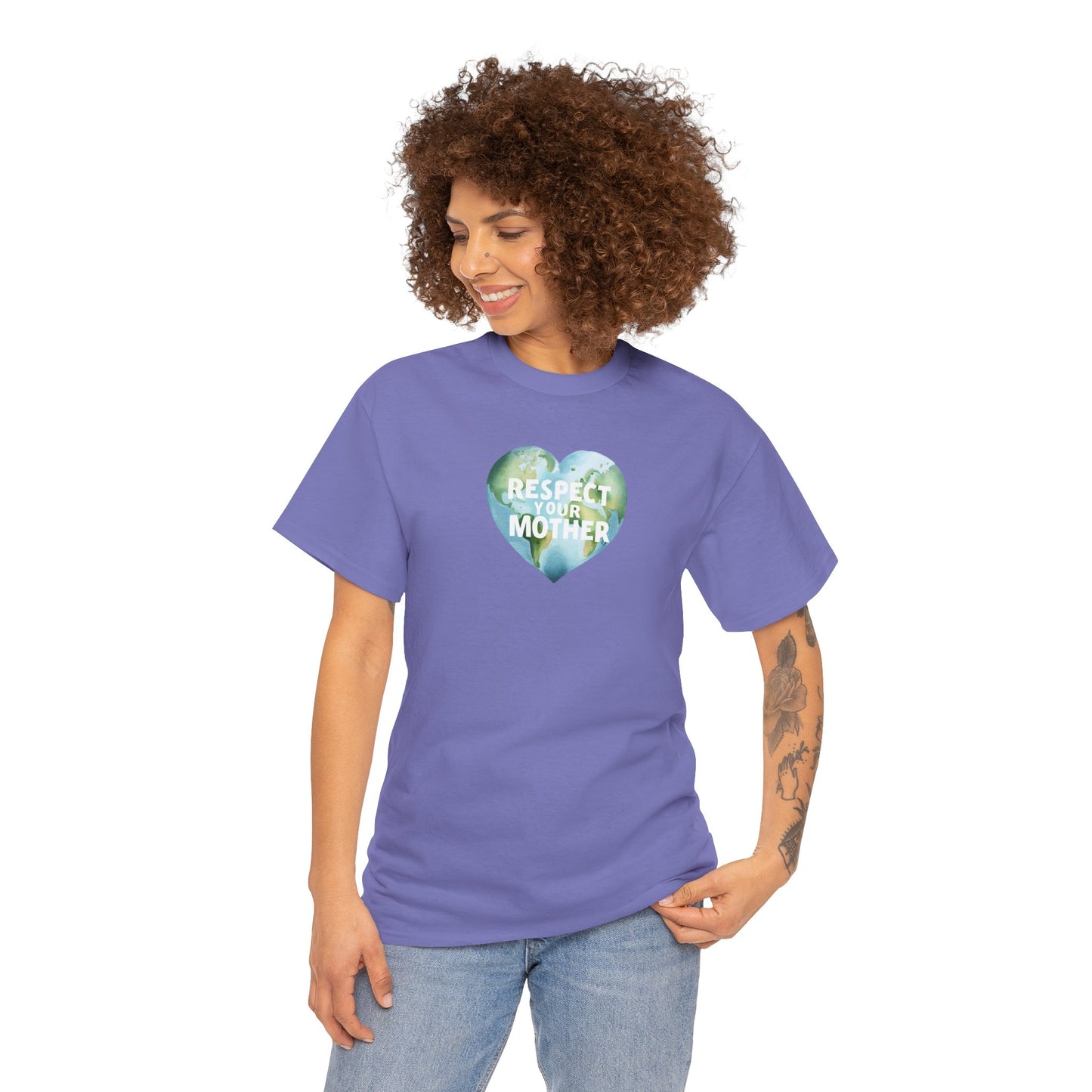 Respect Your Mother Tee - Unisex Cotton T-Shirt, Eco-Conscious Apparel, Nature Lover Gift, Earth Day, Casual Wear, Green Clothing