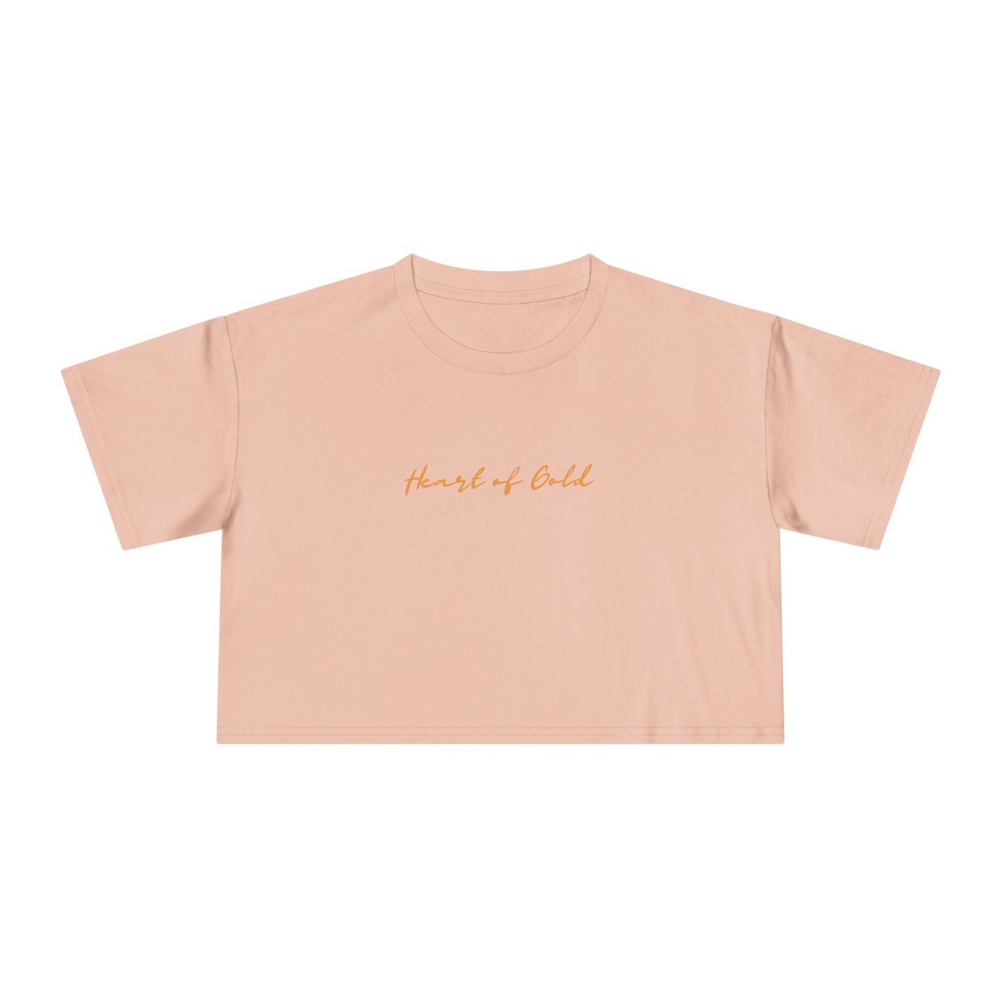 Heart of Gold Crop Tee, Casual Summer Style, Gift for Her, Trendy Fashion, Graphic Tee, Statement Shirt