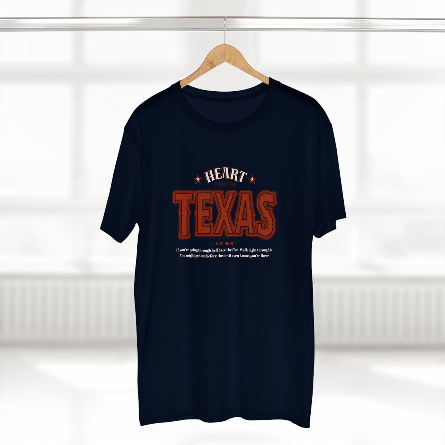 Texas Heart Staple Tee, Texas T-Shirt, Vintage Style Tee, Gift for Texans, Casual Wear, State Pride Apparel