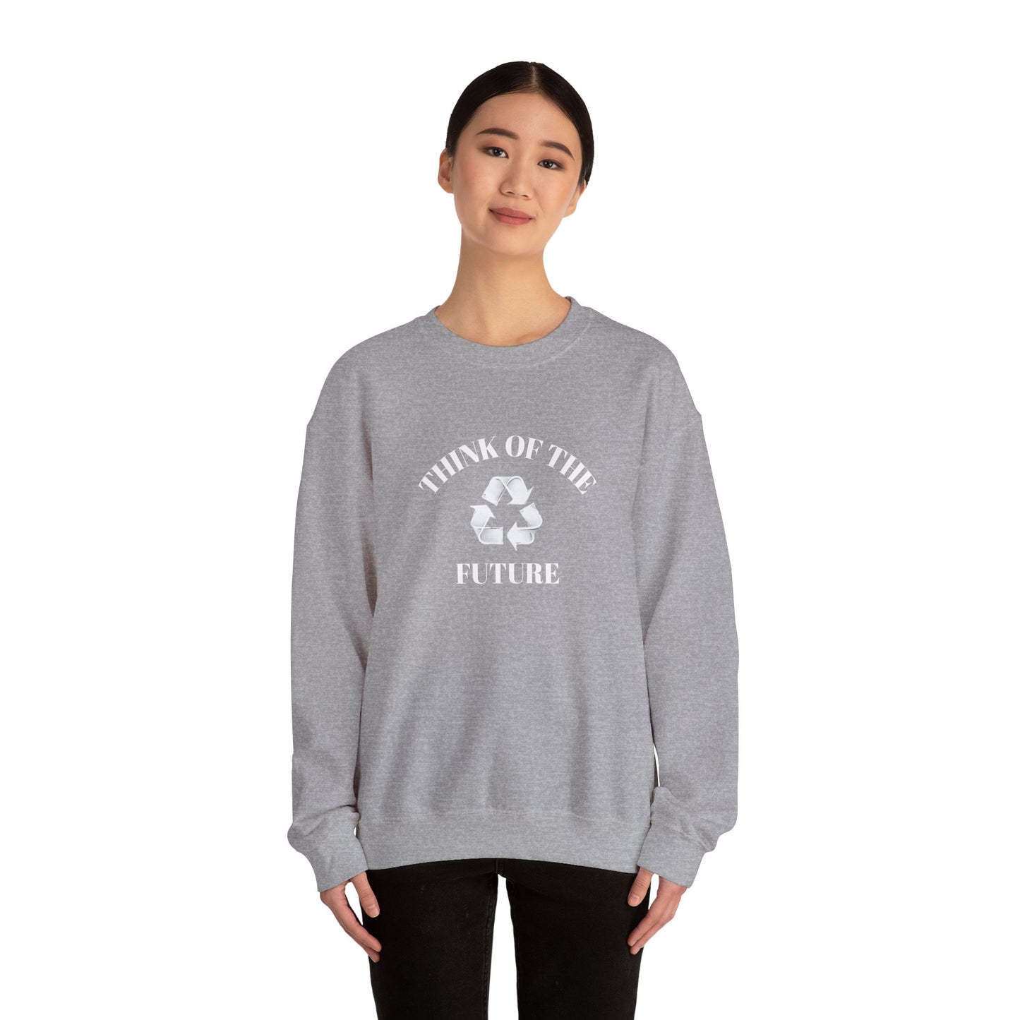 Eco-Friendly Future Crewneck Sweatshirt, Sustainable Casual Wear, Unisex Eco Sweatshirt, Perfect for Earth Day, Gift for Nature Lovers