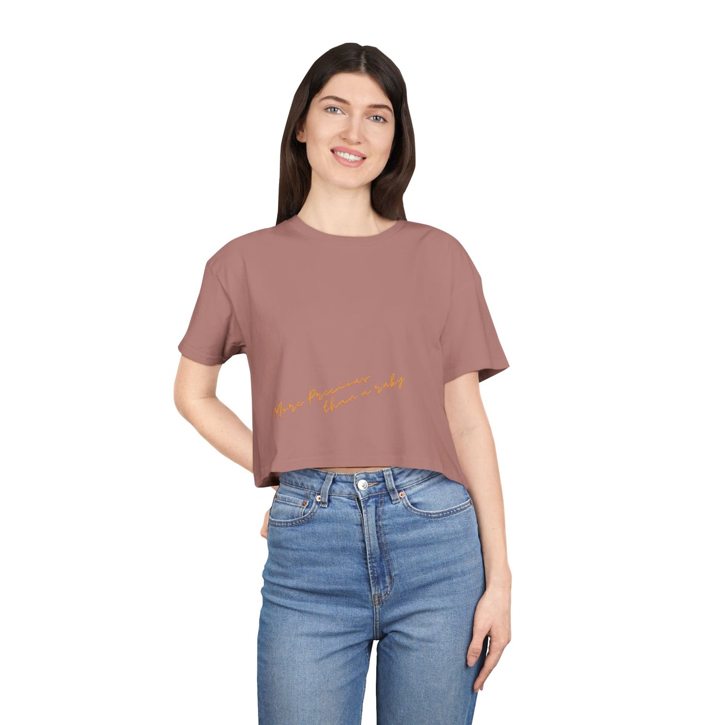 Chic Women's Crop Tee with Inspirational Quote & Gem Design, Cute Summer T-Shirt, Fashionable Gift for Her, Trendy Casual Top, Perfect [...]